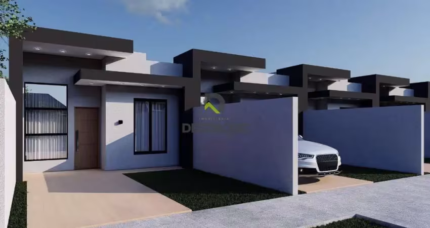 Casa em consttrução com 1 suite e 1 quarto- florais do paraná- bairro floresta