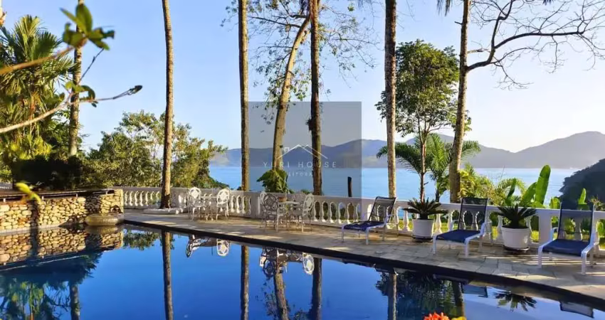 Casa em condomínio de luxo em ubatuba-sp: 6 quartos, 6 suítes, 3 salas, 8 banheiros, 5 vagas de garagem e 1.000m² de área.