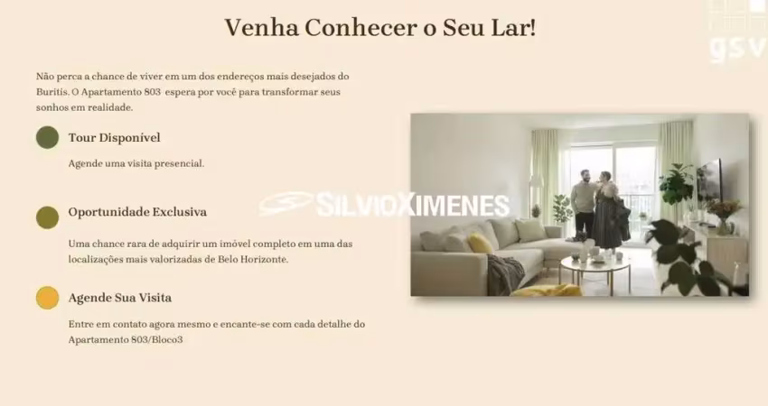 Residencial › apartamento no buritis com 88,00 (m²), 3 quartos e 2 vagas para venda