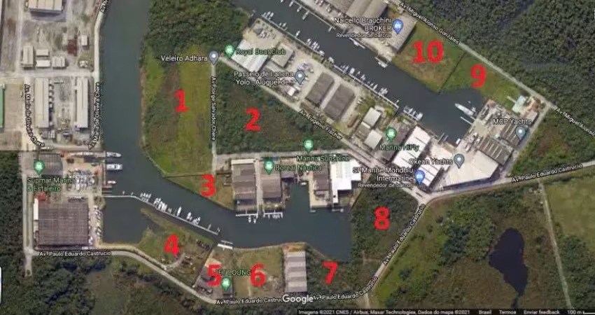TERRENOS NO GUARUJÁ  EM ÁREA PERFEITA PARA CONSTRUÇÃO DE MARINAS E OUTROS