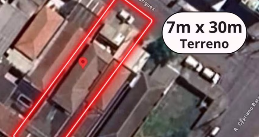 TERRENO À VENDA, 210M², NO PONTA DA PRAIA EM SANTOS
