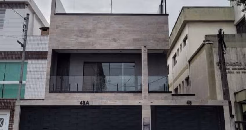 Sobreposta alta nova com 290 m² de área útil, com piscina e área gourmet - BAIRRO: BOQUEIRÃO - SANTOS/SP