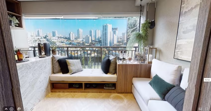 Apartamento em Santo André tem 53 metros quadrados com 2 quartos na planta.