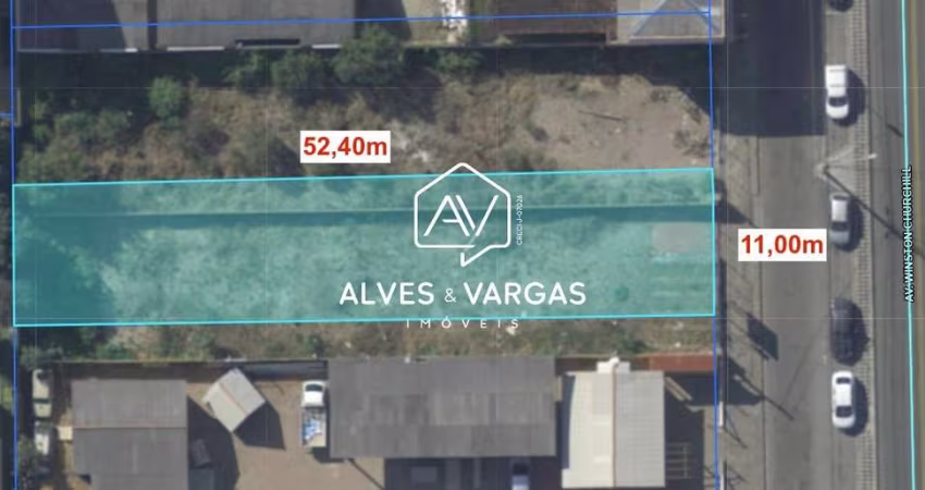 Terreno à venda na Avenida Winston Churchill, 1360, Capão Raso, Curitiba
