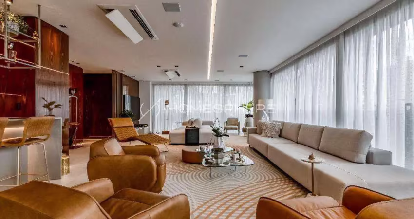 Condomínio Agia Faria Lima R. Chipre, 70. Apartamento à venda em Itaim Bibi, 3 quartos, sendo 3 suítes, mobiliado e decorado, 231 m², 4 vagas e lazer. Arquiplan Agia Faria Lima Rocontec
