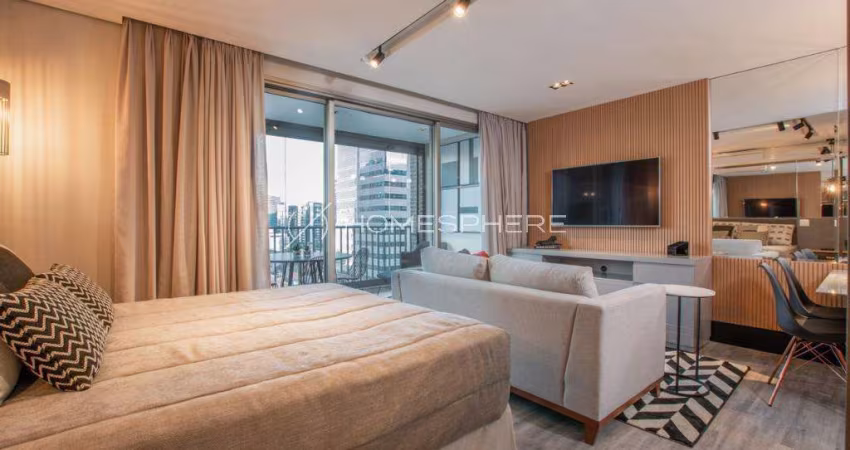 Edifício Pedra Faria Lima Av. Horácio Lafer, 62. Apartamento à venda Itaim Bibi, 61m², 1 quarto sendo 1 suíte, mobiliado, 1 vaga e lazer no Condomínio Pedra Faria Lima