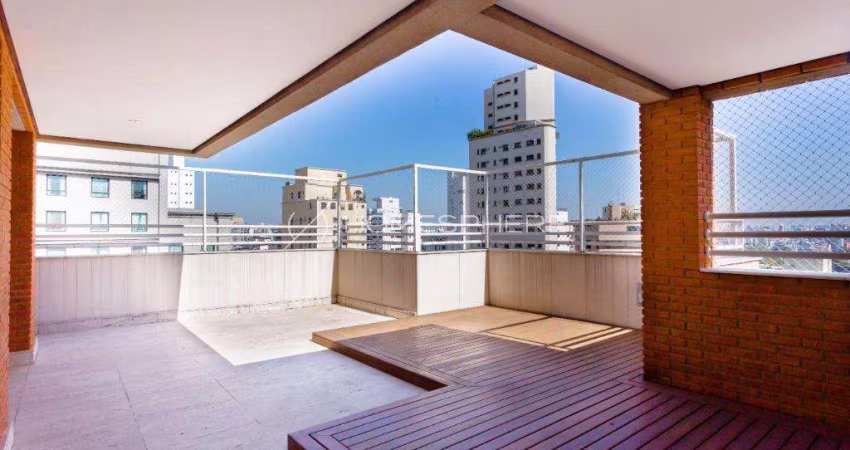 Edificio Le Locle Jardim Paulista Alameda Campinas, 1446. Cobertura duplex à venda em Jardim Paulista, 440 m², 4 suítes, terraço com jacuzzi, 8 vagas e lazer completo no condomínio Le Locle
