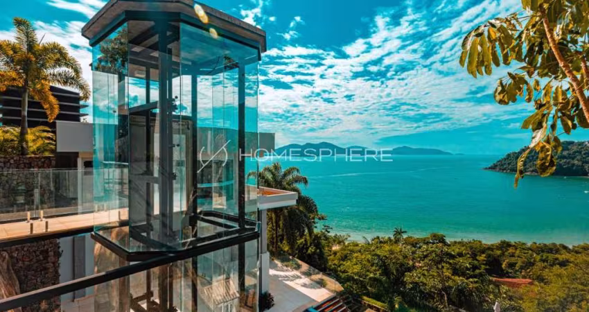 Imóveis à venda em Praia Vermelha do Sul, Ubatuba - SP. Casa de Condomínio à venda em Praia Vermelha do Sul, vista para o mar, 4 suítes, 1200 m², elevador, piscina, área gourmet e 12 vagas