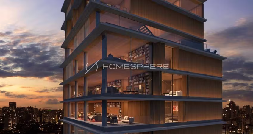 Studio MK27 Condomínio Artur 100 Rua Professor Artur Ramos, 100. Apartamento 356 m² com 4 suítes, 4 vagas e lazer no Jardim Paulistano no Edifício Artur Ramos 100 por Studio MK27 Marcio Kogan.
