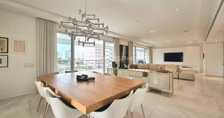 Aam condomínio merano açocê, 562. apartamento de luxo à venda 400 m², 4 suítes, ampla varanda, marcenaria augusto moreno, 5 vagas, lazer e segurança. edifício merano moema índios fora de rota