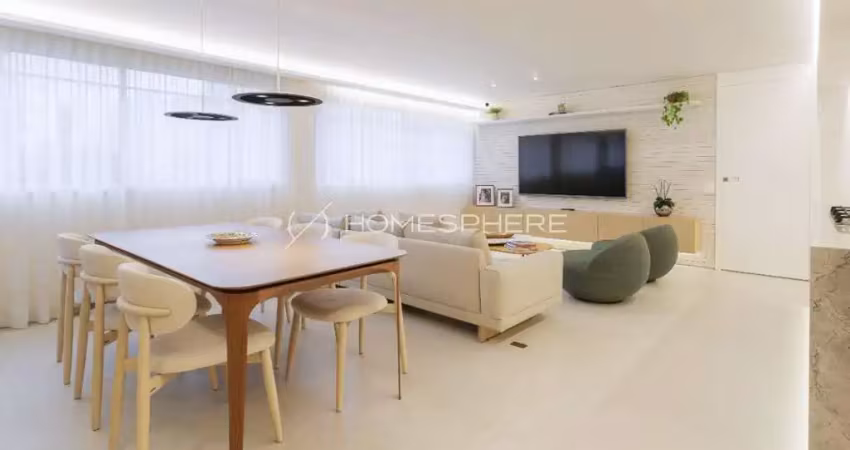 Natânia itaim bibi r. dr. renato paes de barros, 502. apartamento reformado e mobiliado à venda no edifício natania, 128 m², 3 quartos, sendo 1 suíte e 1 vaga de garagem