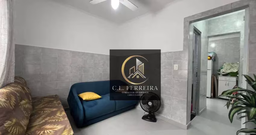 Kitnet com 1 dormitório à venda, 28 m² por r$ 195.000,00 - vila guilhermina - praia grande/sp