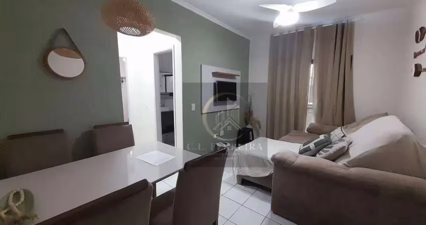 Apartamento mobiliado com 1 dormitório à venda, 42 m² por r$ 295.000 - tupi - praia grande/sp