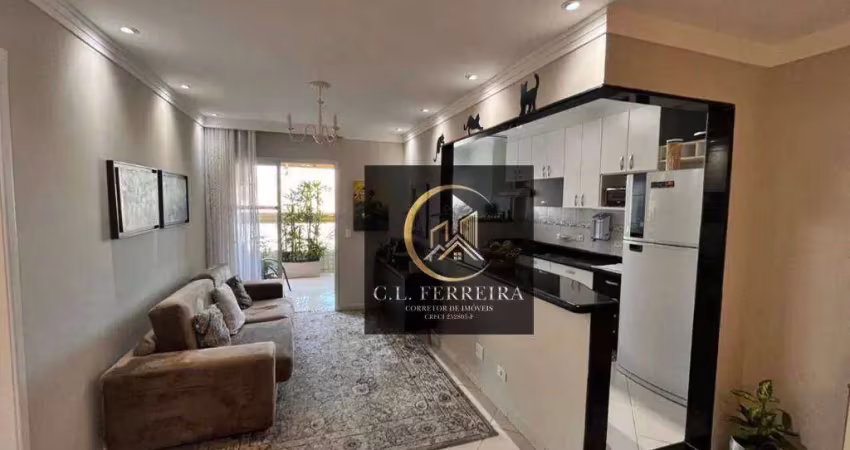 Apartamento com 1 dormitório à venda, 61 m² por r$ 375.000,00 - aviação - praia grande/sp