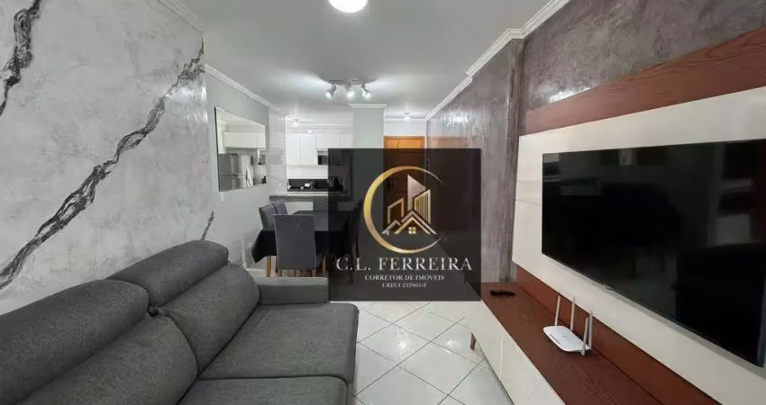 Apartamento Mobiliado com 2 dormitórios à venda, 73 m² por R$ 480.000 - Tupi - Praia Grande/SP