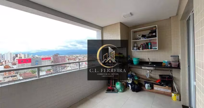Apartamento 1 quarto - lazer completo  à venda, 57 m² por r$ 370.000 - tupi - praia grande/sp