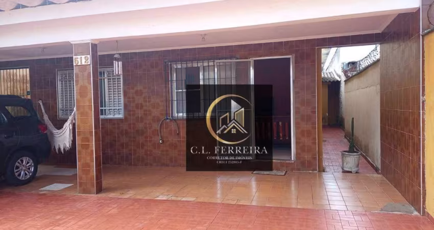 Casa térrea com 4 quartos +  edícula  à venda com  175  construídos R$ 800.000 - Aviação - Praia Grande/SP
