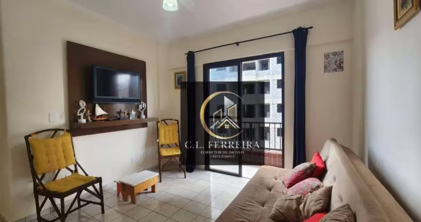 Apartamento com sacada e 1 quarto à venda, 49 m² por r$ 285 - boqueirão - praia grande/sp