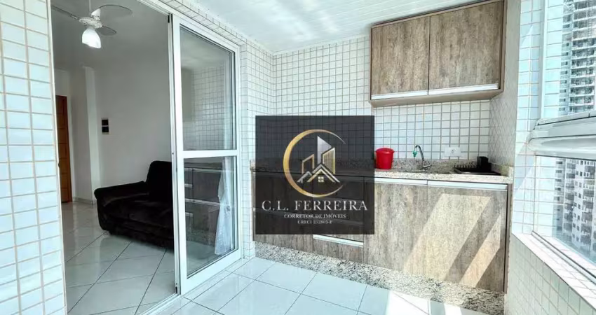 Apartamento com 1 dormitório à venda, 53 m² por r$ 370.000 - aviação - praia grande/sp