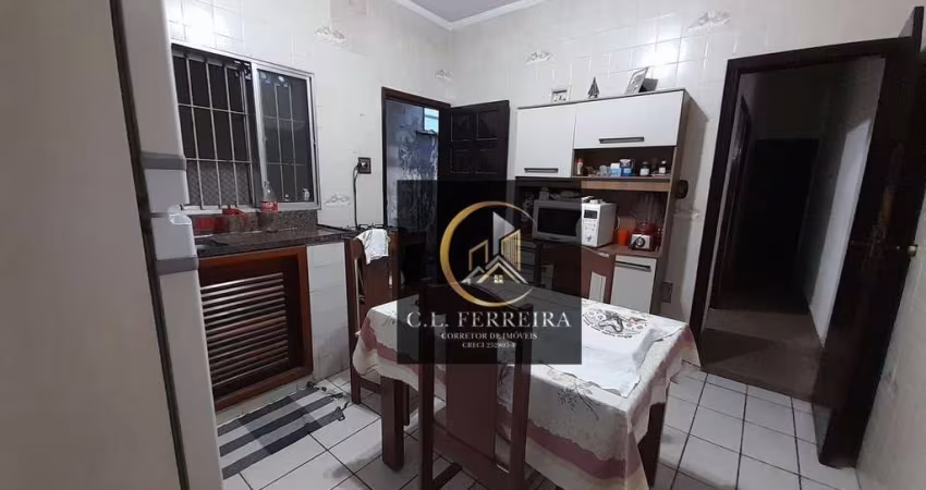 Casa com 2 dormitórios e edícula à venda por R$ 480.000 - Boqueirão - Praia Grande/SP
