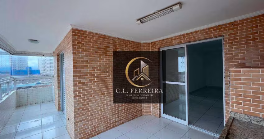Apartamento com  varanda gourmet,  2 quartos (sendo 1 suíte) - com lazer - na Aviação, Praia Grande/SP.