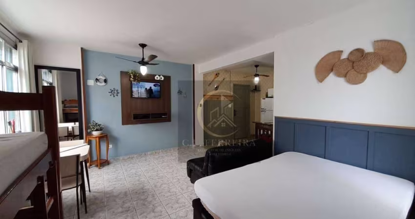 Kitnet vista mar com 1 dormitório à venda, 44 m² por R$ 225.000 - Tupi - Praia Grande/SP