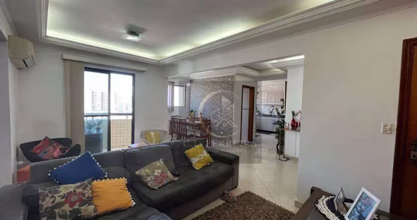Apartamento com 3 dormitórios à venda, 140 m² por r$ 580.000,00 - vila guilhermina - praia grande/sp