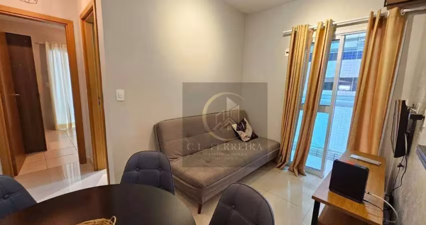 Apartamento com 1 dormitório à venda, 50 m² por r$ 375.000 - canto do forte - praia grande/sp