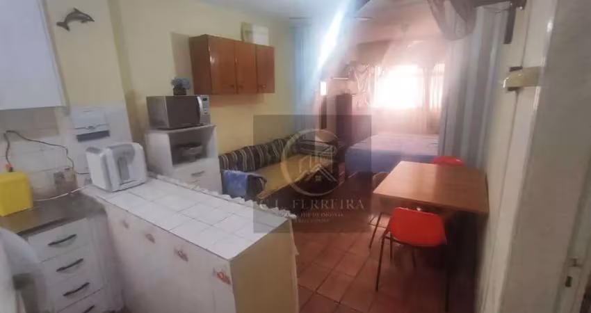 Kitnet com 1 dormitório à venda, 30 m² por r$ 180.000 - aviação - praia grande/sp