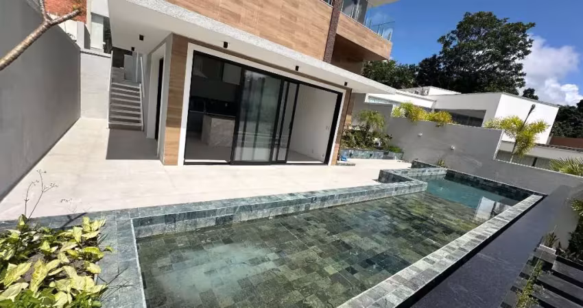 Maravilhosa casa à venda com 5 dormitórios, sendo 4 suítes, alphaville i,  paralela,  salvador-ba
