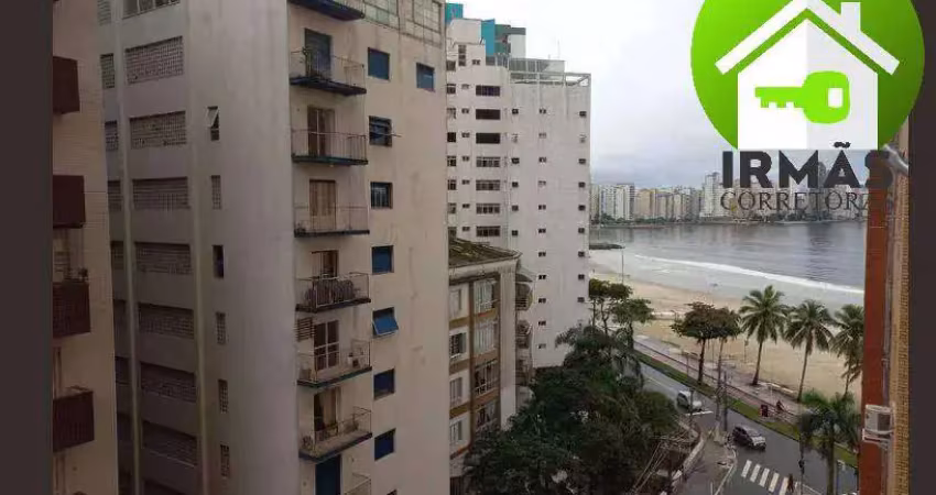 Apartamento 2 quartos com suíte com vista lateral para mar no gonzaguinha!