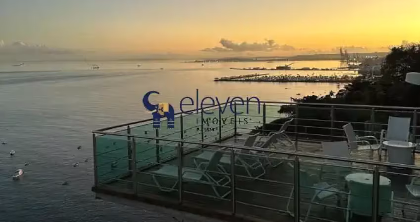 Locação  mobiliada anual  apartamento duplex com planta de dois quartos, um deles suíte e vista para baia de todos os santos. 