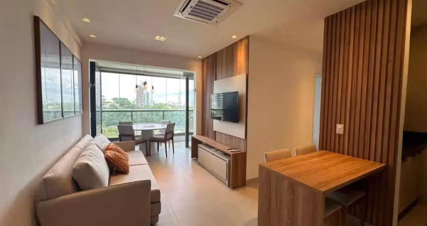 Apartamento exclusivo e mobiliado no beach class salvador 2/4 vista avenida com infra e uma vaga