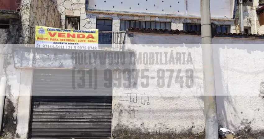 Casa com 360m², 4 quartos para reformar no bairro da graça - bh
