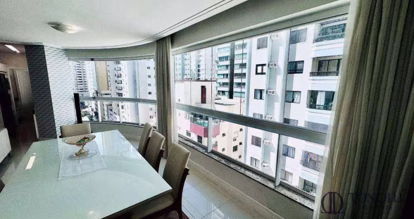Apartamento mobiliado  com 3 dormitórios, 120 m²  por r$ 1.970.000,00 - centro - balneário camboriú/sc