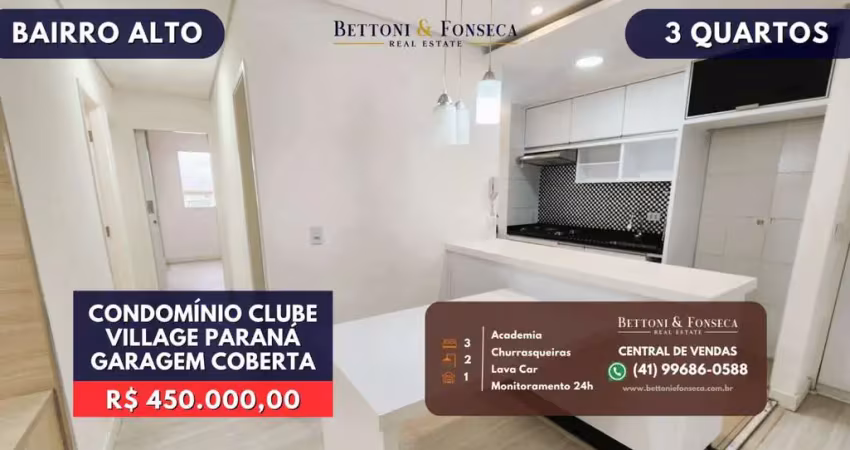 Maravilhoso apartamento de 3 quartos, condominio clube