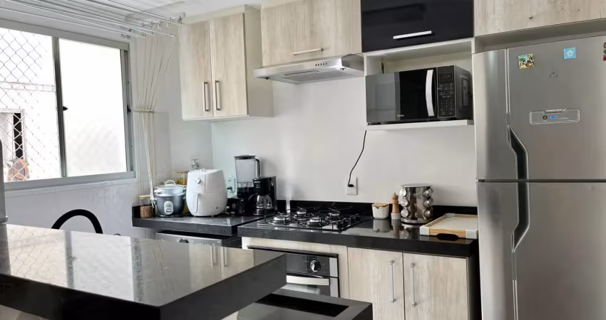 Aluga-se apartamento, semi mobiliado com forno e cooktop, condomínio santa teresa, em frente a bauducco