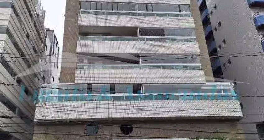 Apartamento no canto do forte em praia grande sp 02 dormitorios sendo 01 suite, sala e sacada com churrasqueira, cozinha, banheiro social e area de se