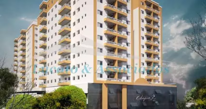 Apartamento na planta para venda boqueirão em praia grande sp, entrega em 05/25 02 dormitórios sendo 01 suíte, sala com sacada, cozinha integrada a