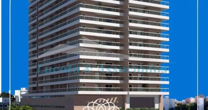 APARTAMENTO para Venda CAMPO DA AVIAÇÃO, PRAIA GRANDE SP, Prédio Frente Mar, 01 dormitório sendo suíte, sala, sacada com churrasqueira