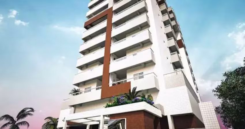 Apartamento à venda em praia grande, 2 dormitórios, maracanã - r$405 mil