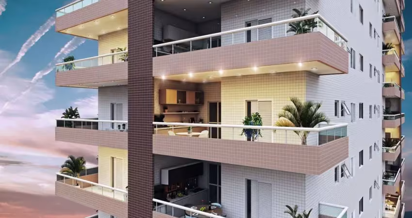 Apartamento à venda em praia grande, 2 dormitórios, imperador - r$636mil