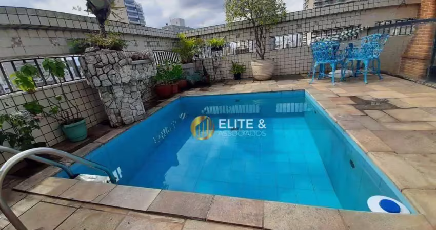 Cobertura à venda, 300 m² por r$ 1.350.000,00 - pompéia - santos/sp