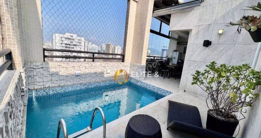 Cobertura com 3 dormitórios à venda, 190 m² por r$ 2.580.000,00 - embaré - santos/sp