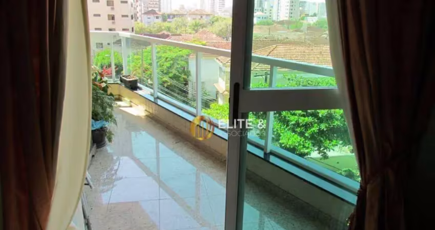 Apartamento com 3 dormitórios à venda, 187 m² por r$ 1.500.000,00 - boqueirão - santos/sp