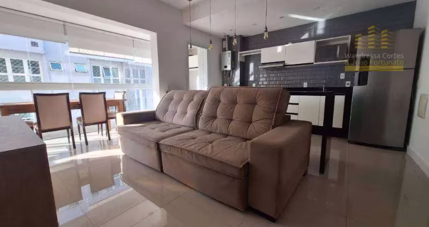 Apartamento com 1 dormitório para alugar, 57 m² por r$ 6.200,00/mês - gonzaga - santos/sp
