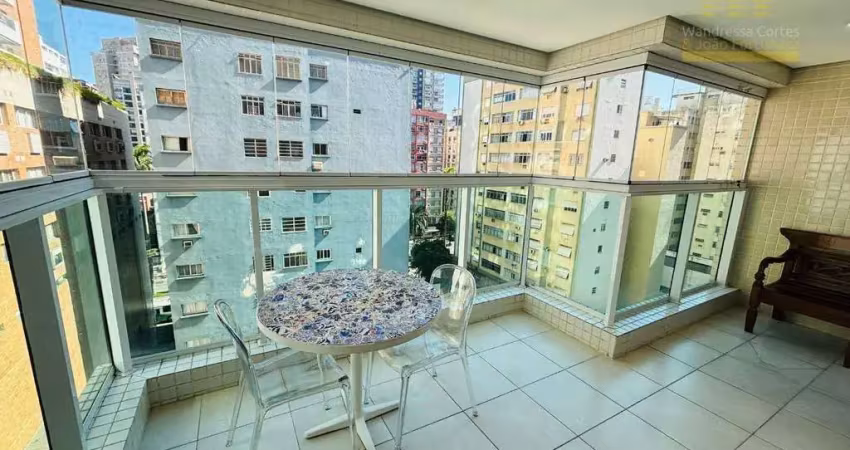 Apartamento com 1 dormitório para alugar, 49 m² por r$ 5.200,00/mês - gonzaga - santos/sp