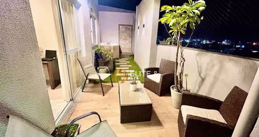Cobertura com 3 dormitórios à venda, 158 m² por r$ 950.000,00 - encruzilhada - santos/sp