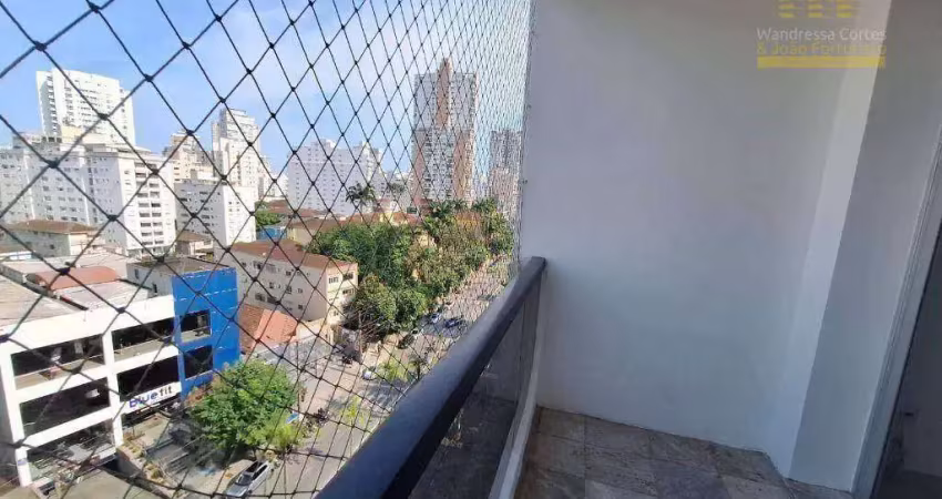 Apartamento com 2 dormitórios à venda, 116 m² por r$ 690.000 - boqueirão - santos/sp