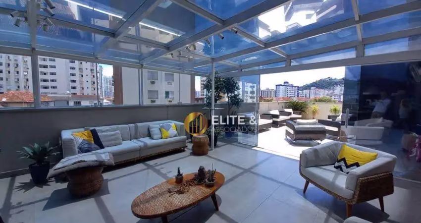 Apartamento garden com 3 dormitórios à venda, 89 m² por r$ 1.400.000,00 - campo grande - santos/sp